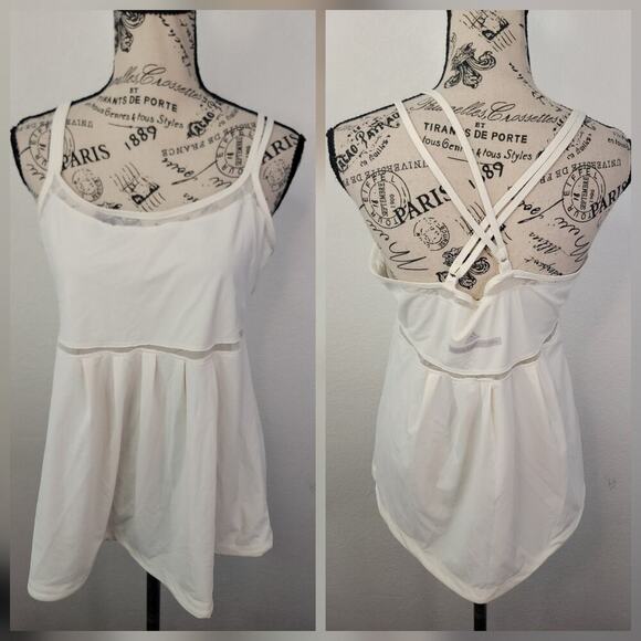Adidas Stella McCartney Babydoll Tank Top Womens Sz Large Strappy Performane - Picture 1 of 12